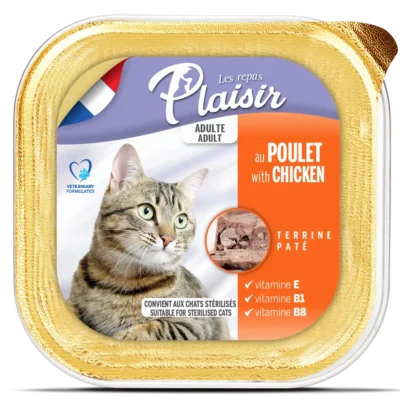 מעדן פטה לחתול PLAISIR עוף