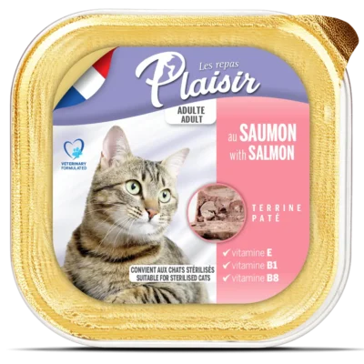 מעדן פטה לחתול PLAISIR סלמון