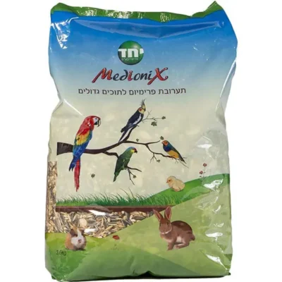 מדיוניקס מזון לתוכים גדולים  2.5 ק"ג