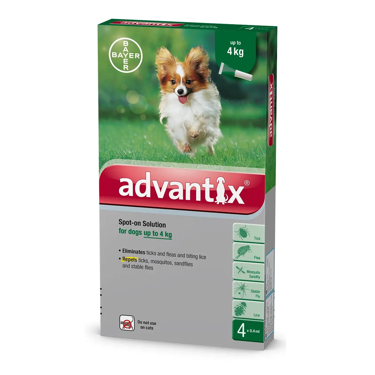 אדוונטיקס - Advantix - כלבים (עד 4 ק"ג)