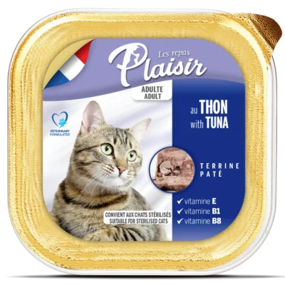 מעדן פטה לחתול PLAISIR טונה