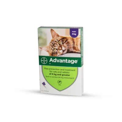 אדוונטג' - Advantage - אמפולות לחתולים וארנבות  (מעל 4 ק"ג)