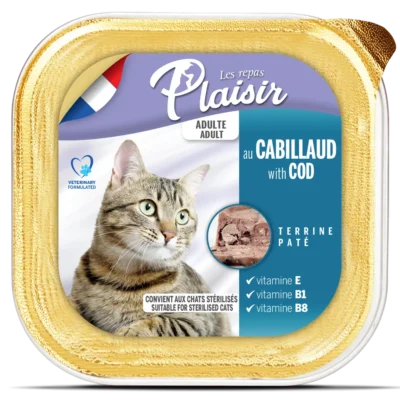 מעדן פטה לחתול PLAISIR דג קוד