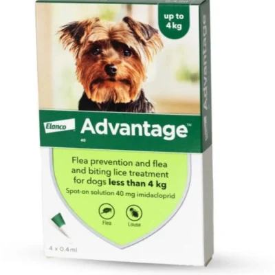 אדוונטג' - Advantage - אמפולות לכלבים עד 4 ק"ג