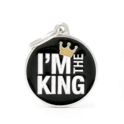תג שם עם חריטה I`M THE KING-CH17